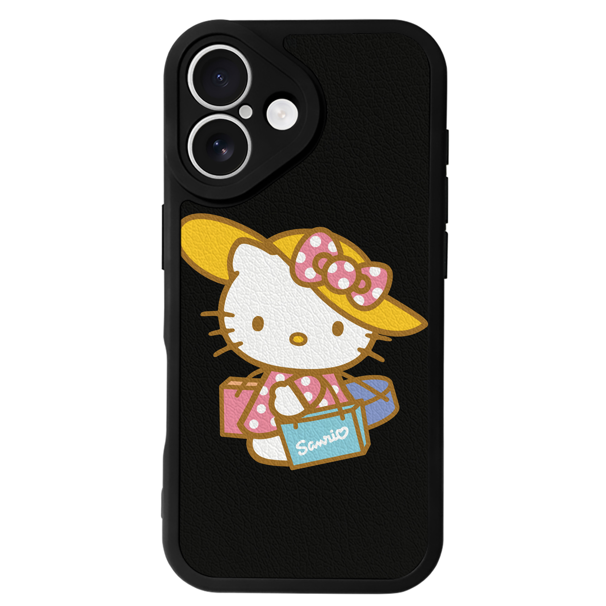 （画像用） Hello Kitty ハローキティ 【iPhone 16シリーズ対応】シリコンスマホケース（レザー調） 材質：シリコン